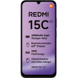 Xiaomi MZB0LINEU Redmi 15C, 17,5 cm (6.9"), 1600 x 720 Pixeles, 4 GB, 128 GB, 50 MP, Negro 2