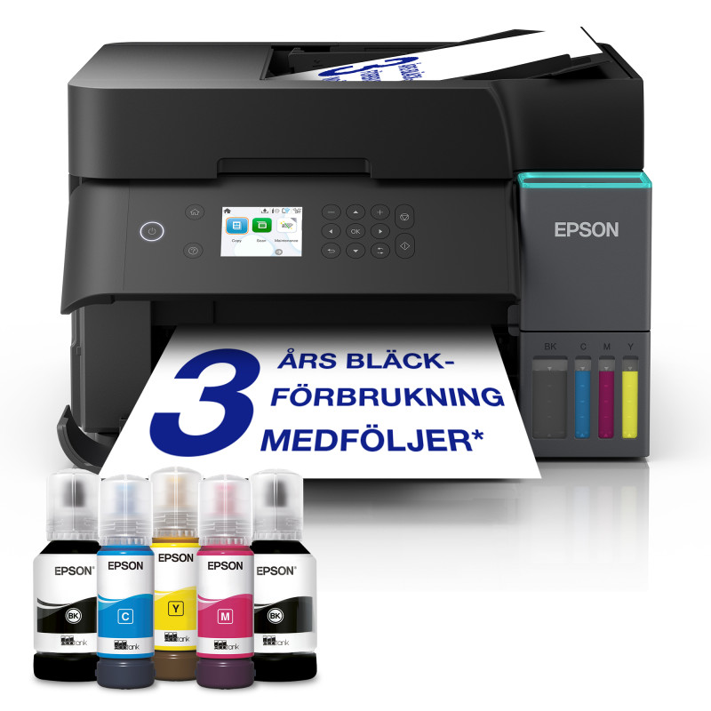 Epson C11CL43402 EcoTank ET-3950, Inyección de tinta, Impresión a color, 4800 x 1200 DPI, A4, Impresión directa, Negro