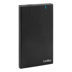 CoolBox COO-SCA2540-UA CAJA/CARCASA HDD/SSD 2.5" SLIMCHASE A2540 USB3.2 GEN1 ALUMINIO NEGRO, Carcasa de disco duro/SSD, 2.5",