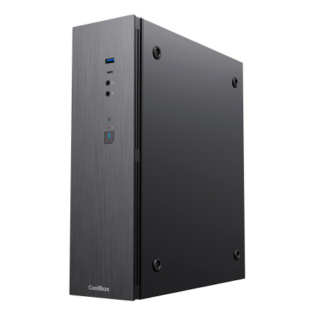 CoolBox COO-PCT370-1 CAJA MATX SLIM T370 USB-C 3.2 GEN1 FTE.500GRT 500W, Perfil bajo (Slimline), PC, Negro, micro ATX,