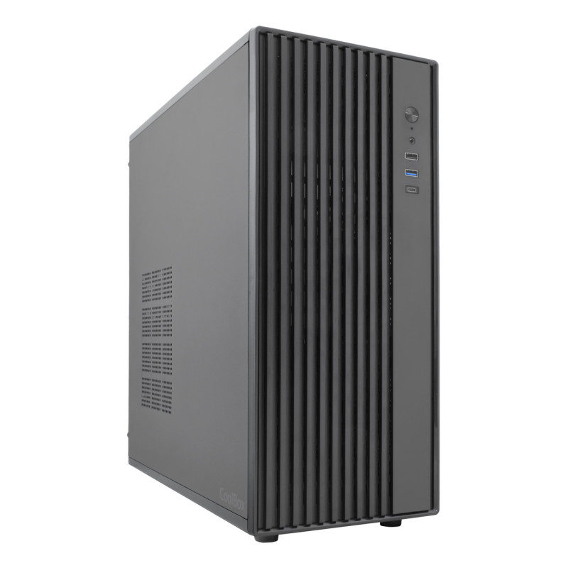 CoolBox COO-PCA850-0 CAJA ATX A850 USB-C 3.2 GEN1 SIN FTE + 1 VENTILADOR 120MM, Torre, PC, Negro, ATX, micro ATX, Mini-ITX,