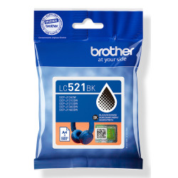 Brother LC521BK LC521BK, Negro, 1 pieza(s), 500 páginas, Pack individual