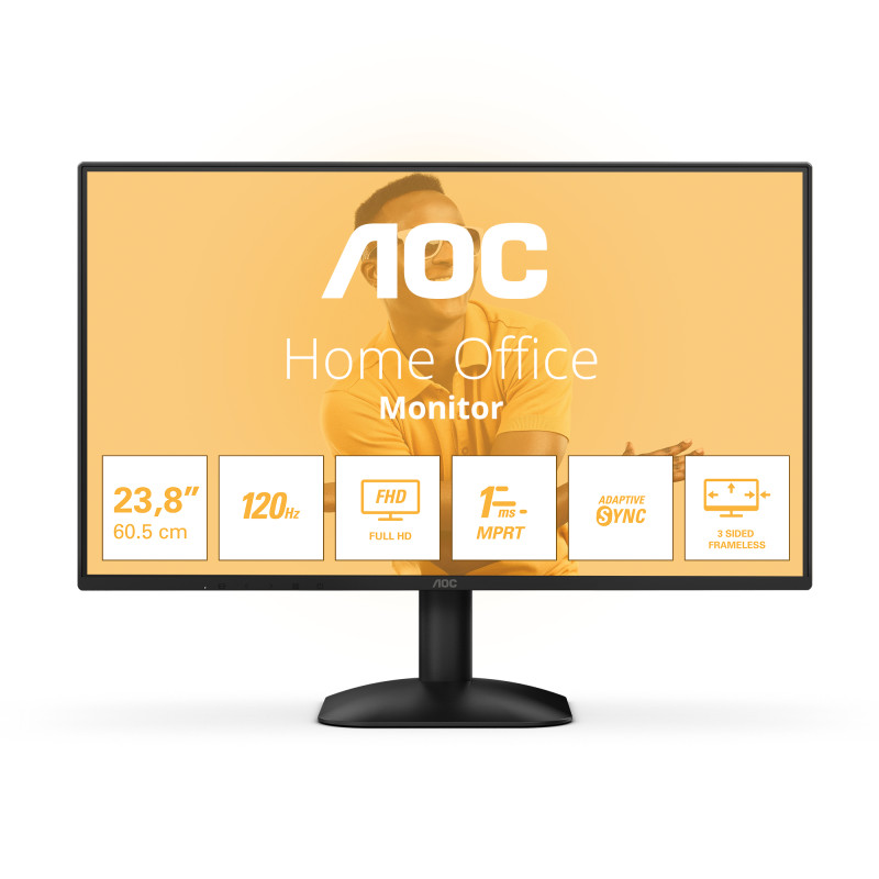 AOC 24B31H 24B31H, 60,5 cm (23.8"), 1920 x 1080 Pixeles, Full HD, 4 ms, Negro