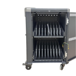 Ewent EW1703 EW1703, Carro de gestión y carga para dispositivos portátiles, Negro, Gris, Piso, 3,43 cm, 42,2 cm, 28,6 cm 2