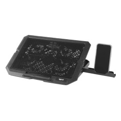 iggual IGG319710 Refrigerador portátil 4 ventiladores RP4V17, Soporte para ordenador portátil, Negro, 43,2 cm (17"), 4
