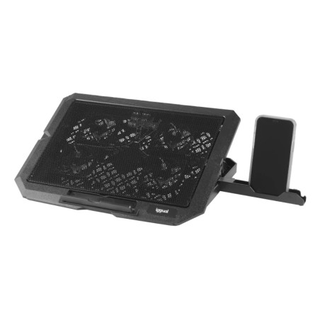 iggual IGG319710 Refrigerador portátil 4 ventiladores RP4V17, Soporte para ordenador portátil, Negro, 43,2 cm (17"), 4