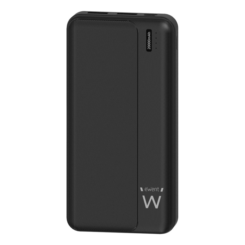 Ewent EW1163 POWER BANK 20000mAh PD 22.5W, 20000 mAh, Polímero de litio, Negro