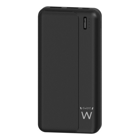 Ewent EW1163 POWER BANK 20000mAh PD 22.5W, 20000 mAh, Polímero de litio, Negro