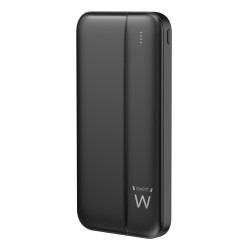 Ewent EW1161 POWER BANK 10000mAh THIN PD 22.5W, 10000 mAh, Polímero de litio, 22,5 W, Negro