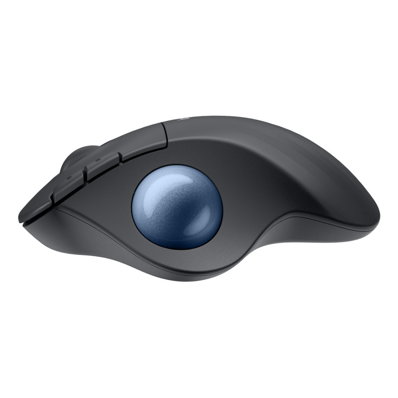 Logitech 910-007029 ERGO M575S, mano derecha, Trackball, Bluetooth, 2000 DPI, 11,25 ms, Grafito, Azul