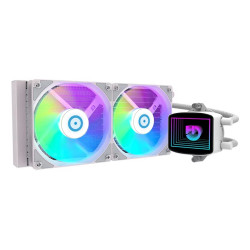 Hiditec LDCR10003 LDCR10003, Sistema de refrigeración líquida todo en uno, 12 cm, Blanco