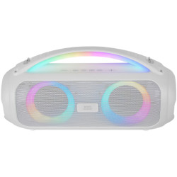 Mars Gaming MSPULSEW MS-PULSE, Altavoz Bluetooth Portátil 50W RMS, Iluminación RGB, 2 Drivers Activos 93mm + 2 Drivers