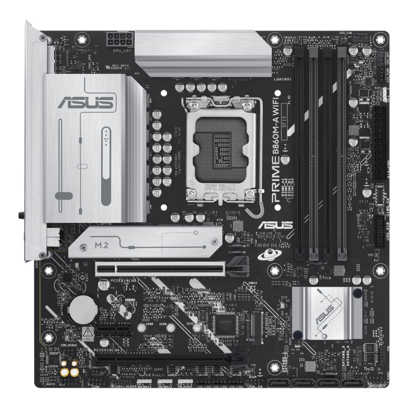 ASUS 90MB1JY0-M0EAY0 PRIME B860M-A WIFI, Intel, LGA 1851 (Socket V1), Intel Core Ultra (Series 2), LGA 1851, DDR5-SDRAM, 256 GB