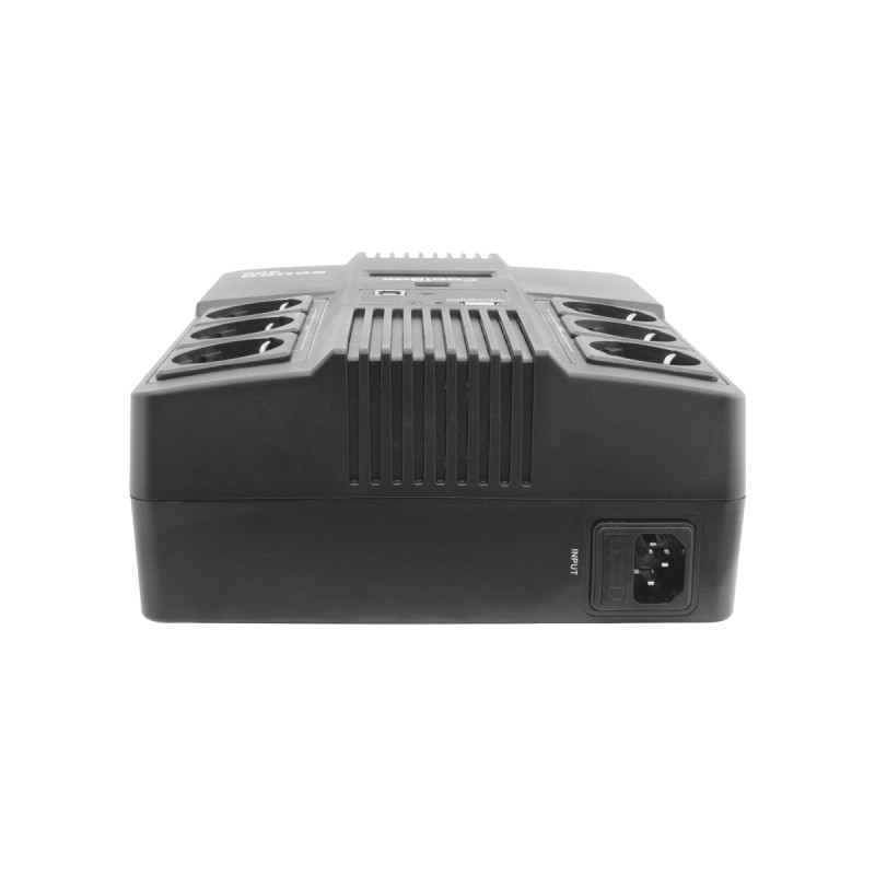 CoolBox COO-SAISCU3-800 SAI SCUDO3 800VA 480W 3+3 SCHUKOS + SOFTWARE, Línea interactiva, 0,8 kVA, 480 W, Seno, 162 V, 290 V