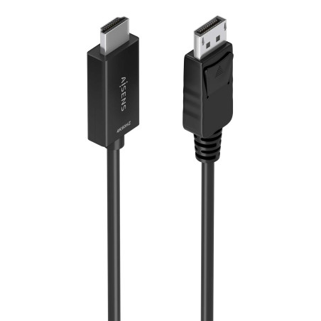 AISENS A125-0893 Cable conversor DisplayPort a HDMI 4K@60Hz, DP/M-HDMI/M, Negro, 1.5m, 1,5 m, DisplayPort, HDMI tipo A