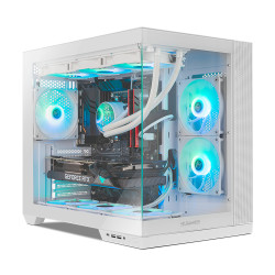 NOX NXHUMMERASTRANEOWH Hummer Astra Neo White, Midi Tower, PC, Blanco, ATX, ITX, micro ATX, SPCC, Acero, Vidrio templado, Juego 2