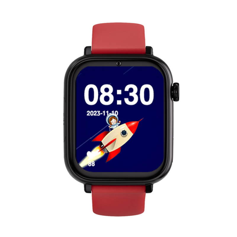 SaveFamily GPSSWPNEGRSILROJA Save Family PLUS SmartWatch con GPS y llamada Negro Correa Silicona Roja NO INCLUYE SIM, 4,7 cm