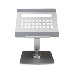Ewent EW1269 EW1269, Soporte para ordenador portátil, Gris, Plata, Aluminio, Silicona, 25,4 cm (10"), 43,2 cm (17"), 360°