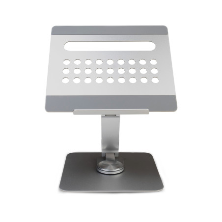 Ewent EW1269 EW1269, Soporte para ordenador portátil, Gris, Plata, Aluminio, Silicona, 25,4 cm (10"), 43,2 cm (17"), 360°