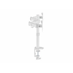 Equip 650167 Soporte de escritorio articulado para dos monitores de 17«-32», blanco, Pinza/Atornillado, 18 kg, 43,2 cm (17"), 2