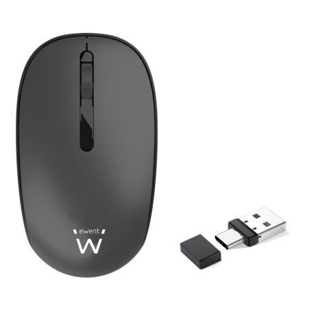 Ewent EW3206 EW3206, Ambidextro, Óptico, RF inalámbrico, 1000 DPI, Negro