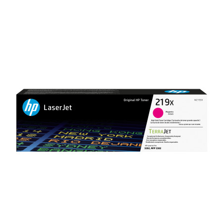 HP W2193X Cartucho de Tóner Original LaserJet 219X de alta capacidad magenta, 2500 páginas, 0 páginas, Magenta, 1 pieza(s)