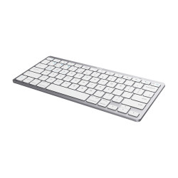 Trust 24654 Teclado Bluetooth inalámbrico, Mini, Inalámbrico, Bluetooth, Switch de tecla de tijera, QWERTY, Plata, Blanco 2