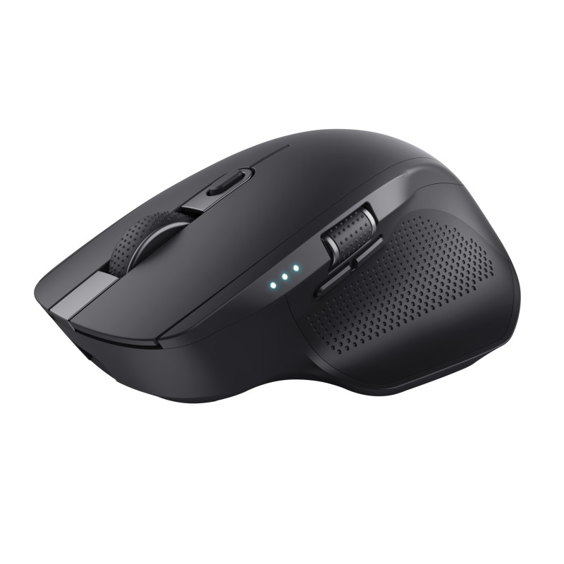 Trust 24820 Ozaa+, mano derecha, Óptico, RF Wireless + Bluetooth, 3200 DPI, Negro