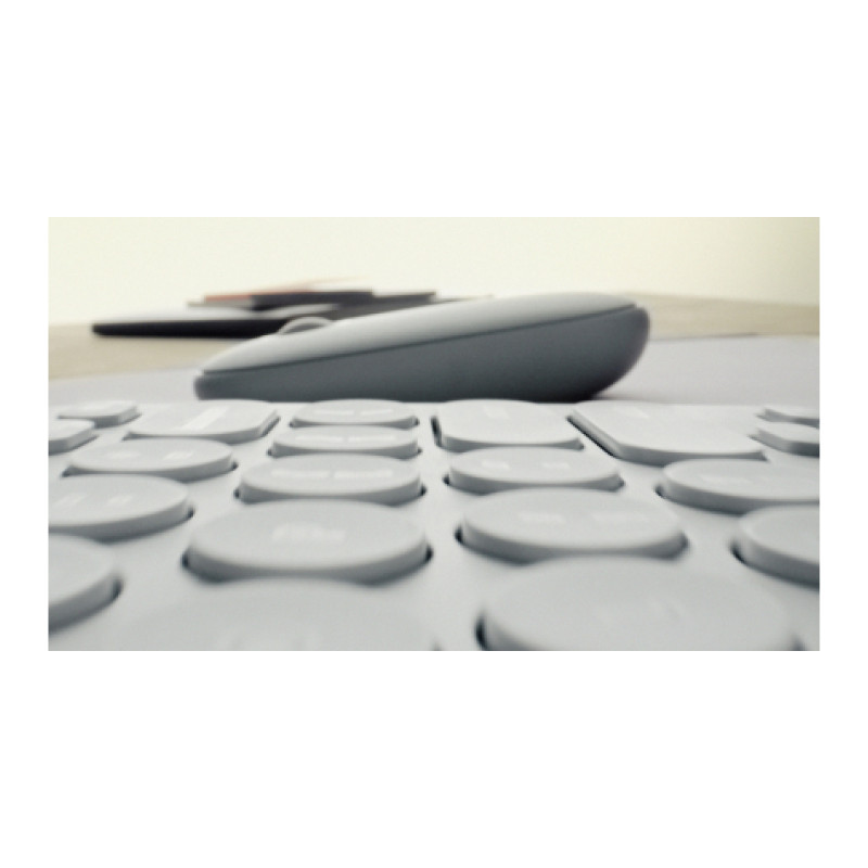 Logitech 920-011827 Pebble Keys 2 K380s, Mini, Inalámbrico, Bluetooth, Switch de tecla de tijera, QWERTY, Grafito