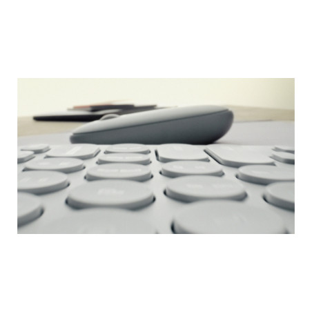 Logitech 920-011827 Pebble Keys 2 K380s, Mini, Inalámbrico, Bluetooth, Switch de tecla de tijera, QWERTY, Grafito