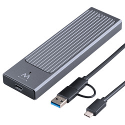 Ewent EW7022 EW7022, Caja externa para unidad de estado sólido (SSD), M.2, M.2, 10 Gbit/s, Conexión USB, Gris