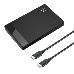 Ewent EW7073 EW7073, Carcasa de disco duro/SSD, 2.5", SATA, Serial ATA II, Serial ATA III, 10 Gbit/s, Conexión USB, Negro