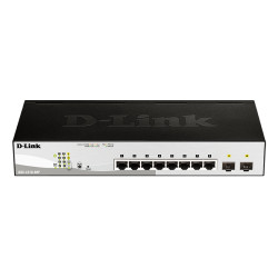 D-Link DGS-1210-08P/E DGS-1210-08P, Gestionado, L2, Gigabit Ethernet (10/100/1000), Bidireccional completo (Full duplex),