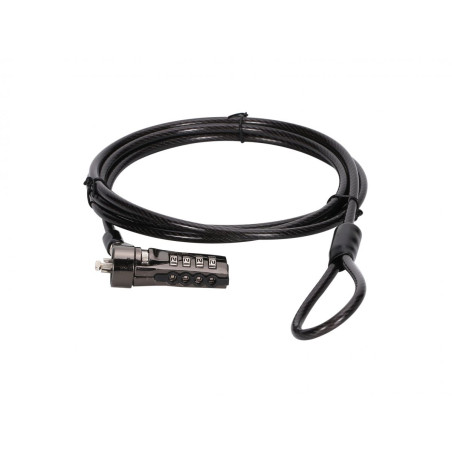 Conceptronic CUSTODIO01BS CUSTODIO01BS, 1,8 m, Cerradura con combinación, Negro