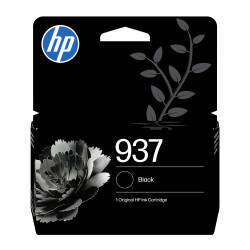 HP 4S6W5NE Cartucho de Tinta Original 937 negro, Rendimiento estándar, Negro, 1 pieza(s), 1250 páginas, Pack individual