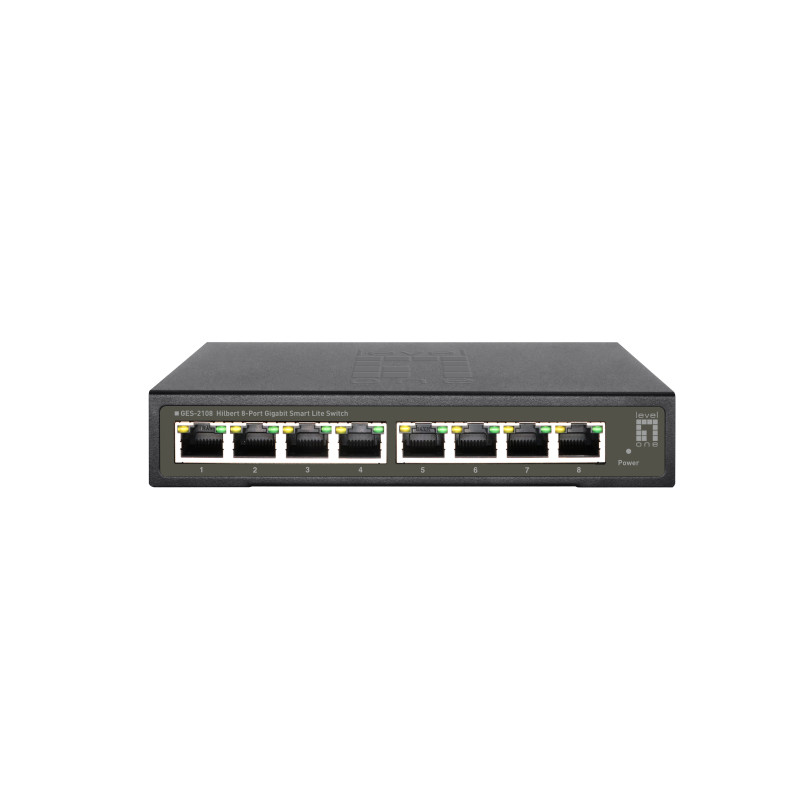 LevelOne GES-2108 GES-2108, Gestionado, L2, Gigabit Ethernet (10/100/1000), Bidireccional completo (Full duplex)