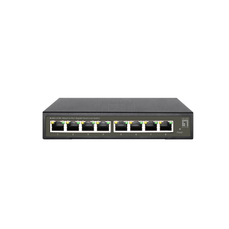 LevelOne GES-2108 GES-2108, Gestionado, L2, Gigabit Ethernet (10/100/1000), Bidireccional completo (Full duplex)