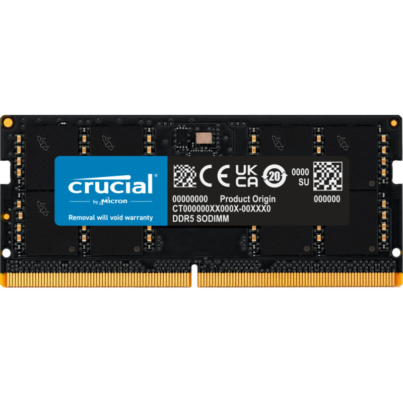 Crucial CT32G56C46S5 CT32G56C46S5, 32 GB, 1 x 32 GB, DDR5, 5600 MHz, 262-pin SO-DIMM
