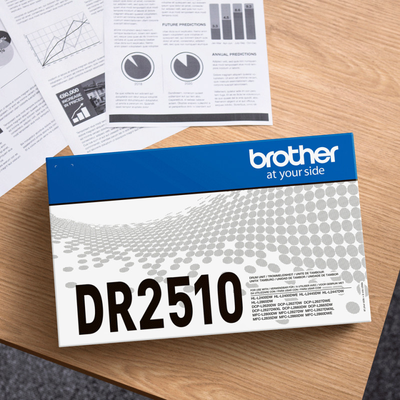 Brother DR-2510 DR-2510, Original, Brother, HL-L2445DW, HL-L2400DWE, 1 pieza(s), 15000 páginas, Vietnam