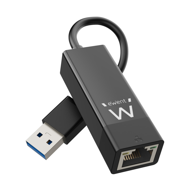 Ewent EW1017 EW1017, Alámbrico, USB, Ethernet, 1000 Mbit/s, Negro