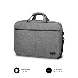 SUBBLIM SUB-LB-3ELB001 Maletín Ordenador Elite Laptop Bag 13,3-14" Grey, Maletín Toploader, 35,6 cm (14"), Tirante para
