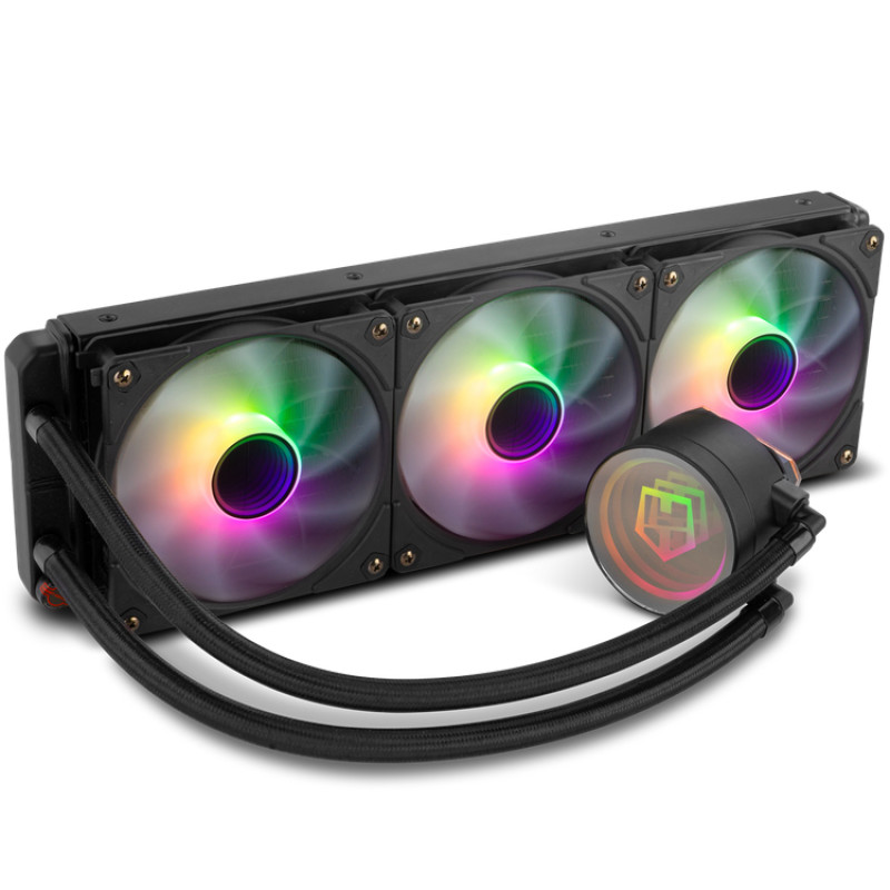 NOX NXHUMMERM360ARGB Hummer H-360 ARGB, Sistema de refrigeración líquida todo en uno, 12 cm, Negro