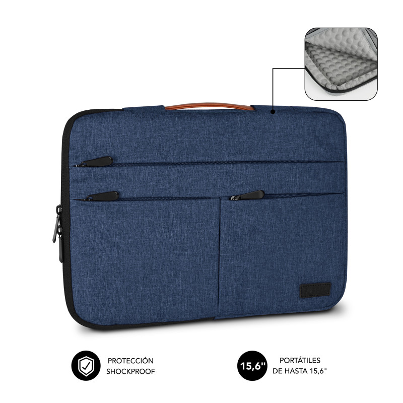SUBBLIM SUBLS-AP36052 Funda Air Padding 360 Sleeve 15,6" Blue, Funda, 39,6 cm (15.6"), 328 g