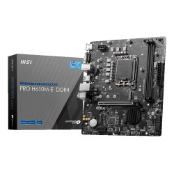 MSI PRO H610M-E DDR4 PRO H610M-E DDR4, Intel, LGA 1700, Intel® Core™ i9, LGA 1700, DDR4-SDRAM, 64 GB
