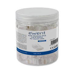 Ewent IM1205 IM1205, RJ-45, Transparente, Macho, Derecho, Policarbonato (PC), Cat6