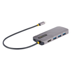 StarTech.com 127B-USBC-MULTIPORT Adaptador Multipuertos USB C, de Vídeo HDMI de 4K y 60Hz, Hub USB-A 3.2 de 3 Puertos de