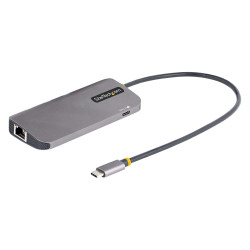 StarTech.com 127B-USBC-MULTIPORT Adaptador Multipuertos USB C, de Vídeo HDMI de 4K y 60Hz, Hub USB-A 3.2 de 3 Puertos de 2