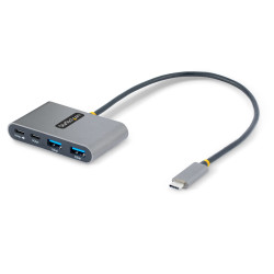 StarTech.com 5G2A2CPDB-USB-C-HUB Hub Concentrador USB-C de 4 Puertos con Entrega de Alimentación de 100W de Paso - Ladrón USB