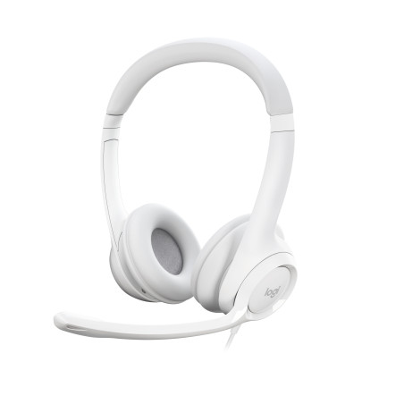 Logitech 981-001286 H390, Alámbrico, Oficina/Centro de llamadas, 20 - 20000 Hz, 197 g, Auriculares, Blanco