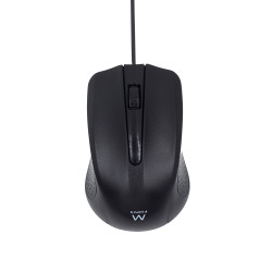 Ewent EW3300 EW3300, Ambidextro, Óptico, USB tipo A, 1000 DPI, Negro